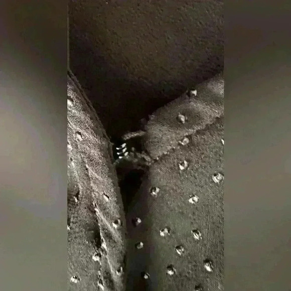 Michael Kors Women's Black Smocked Ruffled Lined Flutter Sleeve Dress (21) - Picture 6 of 10